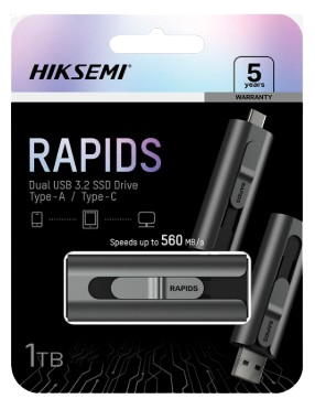 SSD EXTERNO HIKSEMI RAPIDS PRO DUAL 1TB