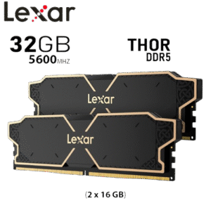 MEMORIA RAM LEXAR THOR OC BLACK (2X16GB) 32GB DDR5 6000MHZ