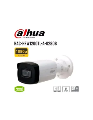 CAMARA DE SEGURIDAD DAHUA TUBO ( HAC-HFW1200TL-A-0280B ) 2MP LENTE FIJO