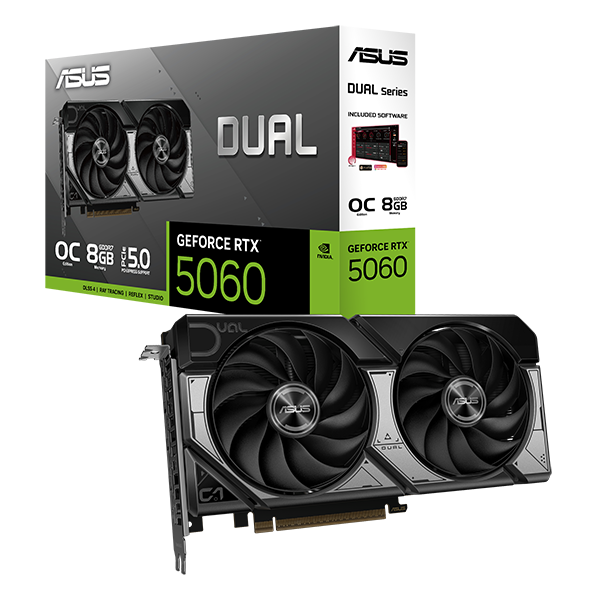 TARJETA DE VIDEO ASUS DUAL OC RTX 5060 8GB GDDR7 OC